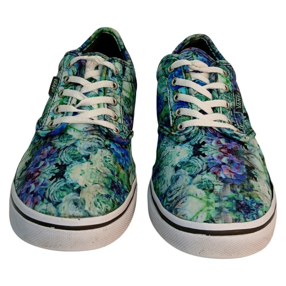 Vans Off The Wall Womens Green Floral Lace-Up Sneakers - Size 7.5 - Picture 4 of 8